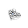 Alcazar Heart Glint Ring -Style Haven Shop alcazar heart glint ring silver light sapphire 0