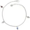Color Drops Anklet -Style Haven Shop color drops anklet silver multi 0