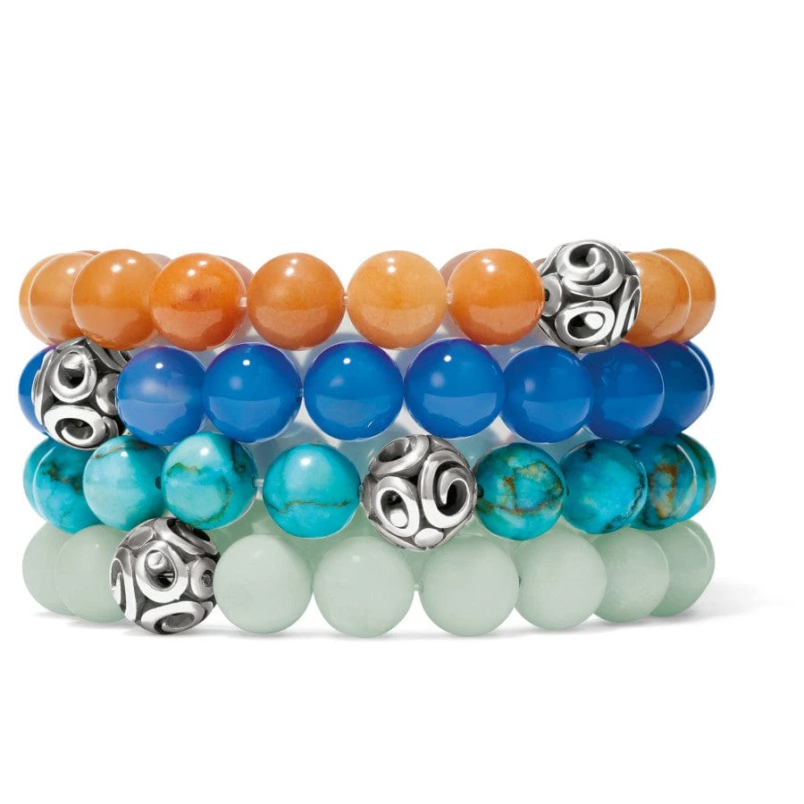 Contempo Chroma Blue Agate Stretch Bracelet 4 Contempo Chroma Blue Agate Stretch Bracelet - Image 2
