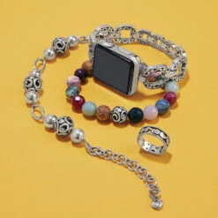 Contempo Linx Watch Band -Style Haven Shop contempo linx watch band silver 3