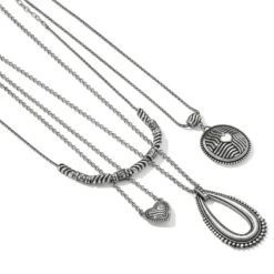 Del Rio Heart Necklace -Style Haven Shop del rio heart necklace silver 2