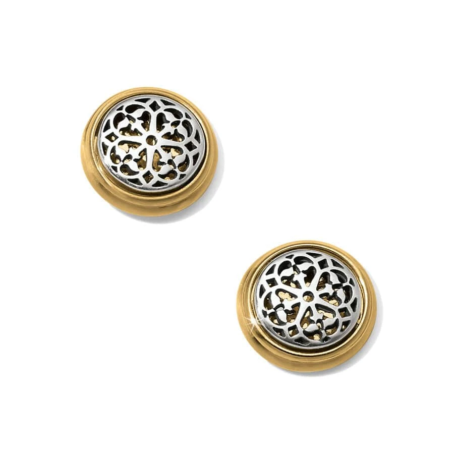 Ferrara Two Tone Post Earrings 3 Ferrara Two Tone Post Earrings