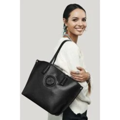 Ferrara Viviana Large Tote -Style Haven Shop ferrara viviana large tote black 3