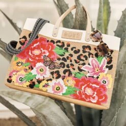 Garden Spots East West Burlap Tote 13 Garden Spots East West Burlap Tote -Style Haven Shop garden spots east west burlap tote multi 5