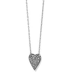 Glisten Heart Petite Necklace 11 Glisten Heart Petite Necklace -Style Haven Shop glisten heart petite necklace silver 0