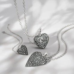 Glisten Heart Petite Necklace 13 Glisten Heart Petite Necklace -Style Haven Shop glisten heart petite necklace silver 2