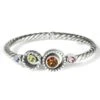Halo Gems Hinged Bangle 1 Halo Gems Hinged Bangle -Style Haven Shop halo gems hinged bangle silver multi 0
