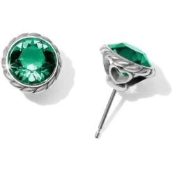 Iris Stud Earrings 41 Iris Stud Earrings -Style Haven Shop iris stud earrings silver emerald 0
