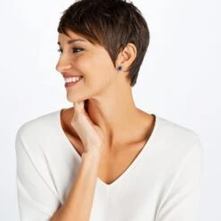 Iris Stud Earrings 31 Iris Stud Earrings -Style Haven Shop iris stud earrings silver tanzanite 1