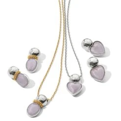 Loving Heart Necklace -Style Haven Shop loving heart necklace silver lilac 1