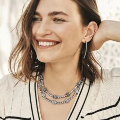 Meridian Bryce Necklace -Style Haven Shop meridian bryce necklace silver 2