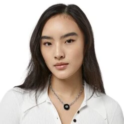 Meridian Eclipse Disc Necklace 9 Meridian Eclipse Disc Necklace -Style Haven Shop meridian eclipse disc necklace silver black 3