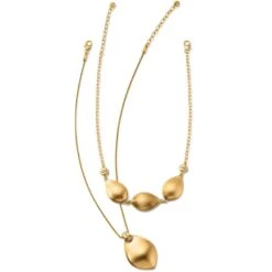 Meridian Lumens Flora Short Necklace -Style Haven Shop meridian lumens flora short necklace brushed gold 2