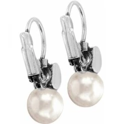 Meridian Petite Pearl Leverback Earrings -Style Haven Shop meridian petite pearl leverback earrings silver pearl 2 ae0111f9 83d2 4ffa 953c 8e1f2223e4ff