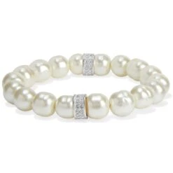 Meridian Stretch Bracelet -Style Haven Shop meridian stretch bracelet cream 1