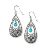 Mosaic Paseo Teardrop French Wire Earrings -Style Haven Shop mosaic paseo teardrop french wire earrings silver turquoise 0