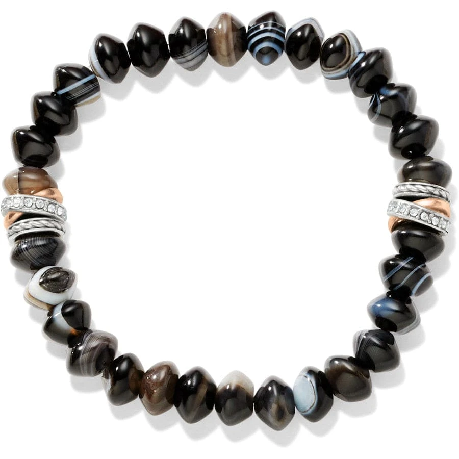 Neptune's Rings Banded Agate Stretch Bracelet 3 Neptune's Rings Banded Agate Stretch Bracelet