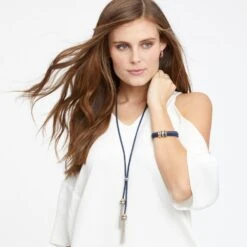 Neptune's Rings Lariat Necklace -Style Haven Shop neptune s rings lariat necklace navy silver 2