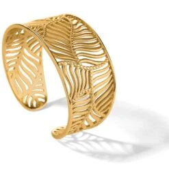 Palmetto Cuff Bracelet -Style Haven Shop palmetto cuff bracelet gold 3
