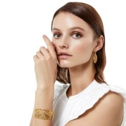 Palmetto Cuff Bracelet -Style Haven Shop palmetto cuff bracelet gold 5