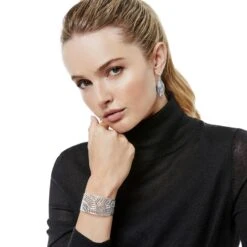 Palmetto Cuff Bracelet -Style Haven Shop palmetto cuff bracelet silver 4