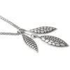 Pebble Leaf Convertible Trio Necklace -Style Haven Shop pebble leaf convertible trio necklace silver 1