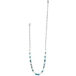 Style Haven Shop -Style Haven Shop pebble turquoise and pearl necklace silver turquoise 1
