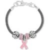 Power Of Pink Blooms Bracelet 1 Power Of Pink Blooms Bracelet -Style Haven Shop power of pink blooms bracelet silver pink 0
