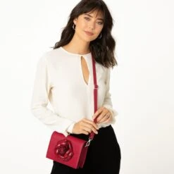 Rosaria Flap Bag -Style Haven Shop rosaria flap bag lipstick 4 f16be1ef 2baf 4942 a6da 998c745c0178