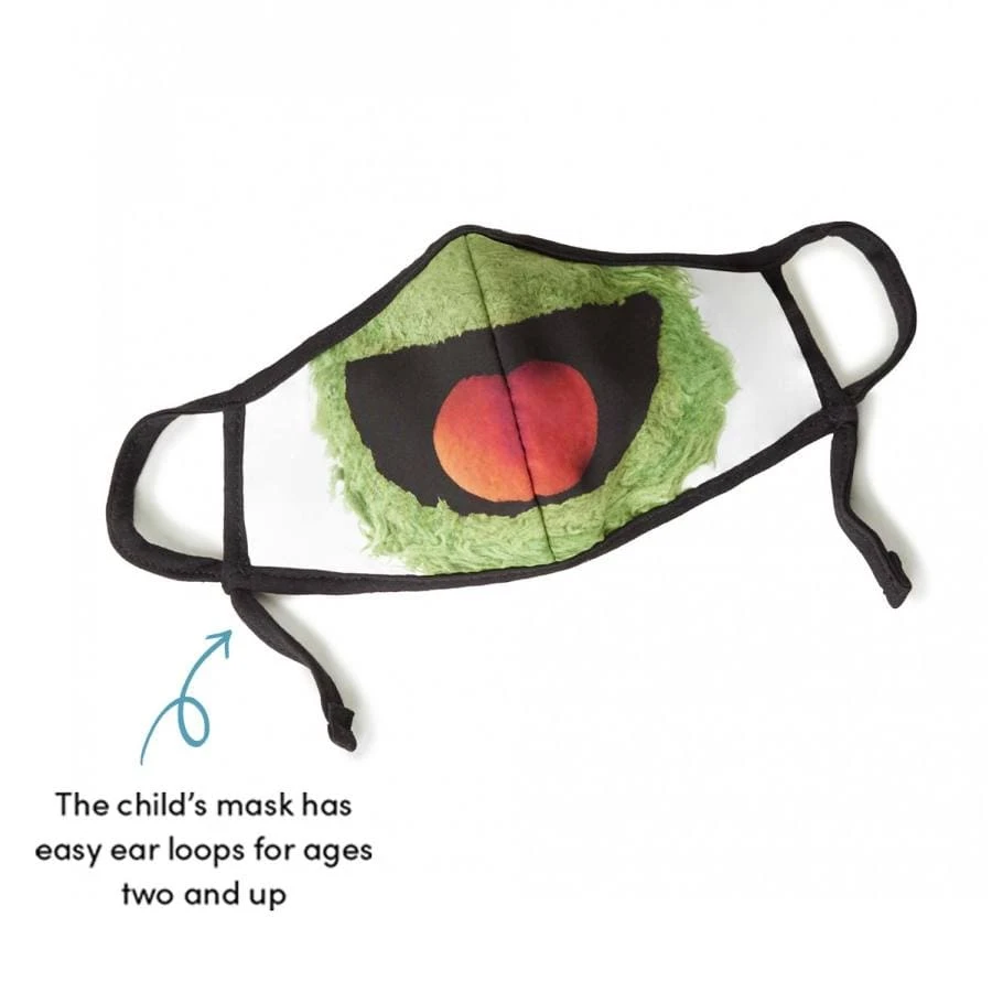 Sesame Street Oscar The Grouch Child Face Mask 4 Sesame Street Oscar The Grouch Child Face Mask - Image 2