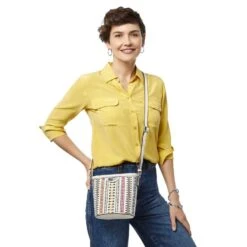 Sevilla Isadora Small Bucket Bag -Style Haven Shop sevilla isadora small bucket bag white multi 3