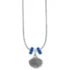 Silver Shell Charm Necklace -Style Haven Shop silver shell charm necklace silver blue 0
